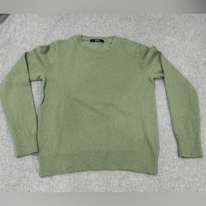 Quince 100% Mongolian Cashmere Crewneck Sweater Medium - Loden Green